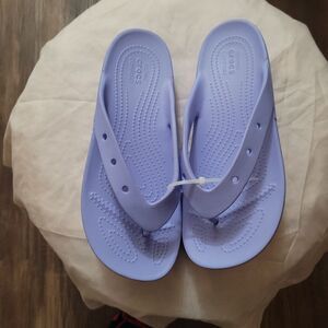 Crocs classic women's Size 9 Platform flip flop Moon jelly slides purple Nwot